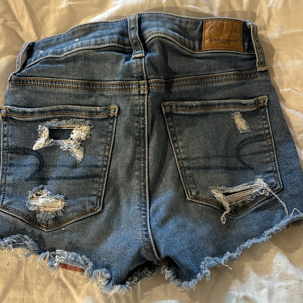 American Eagle Hi-Rise Shortie Stars and Stripes Cut-Off - Picture 5 of 7